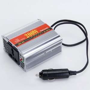  200W DC 12V to AC 220V USB Car Power Inverter Adapter: Car 