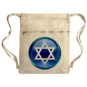   Bag Sack Pack Khaki Blue Star of David Jewish: Everything Else