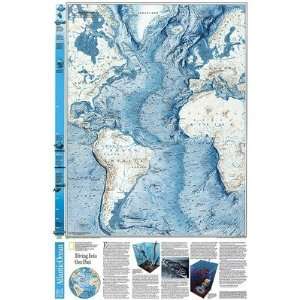  World Atlantic Ocean Floor Map Map Type Basic Size Tubed 