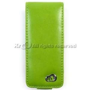  Premium Kroo Green Flip Melrose Leather Case with Clip 