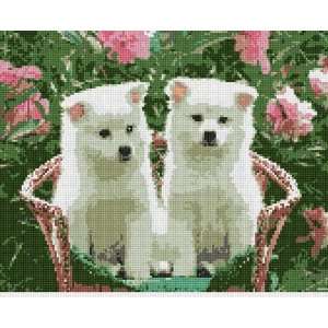  Cute Puppies Needlepoint Canvas Arts, Crafts & Sewing