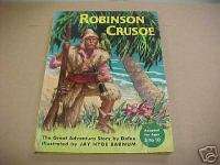 Vintage 1952 Random House Robinson Crusoe Book  