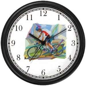  Cyclist Cycling or Biking Wall Clock by WatchBuddy 