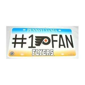  NHL PHILADELPHIA FLYERS #1 FAN CAR METAL License Plate 