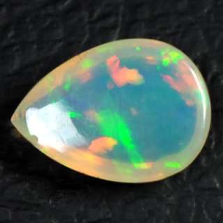90 cts Natural Top Fire Rainbow Ethiopian Welo Opal Gemstone Pear 