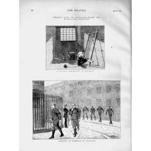  1873 Prison Life England Convict Mat Making Millbank