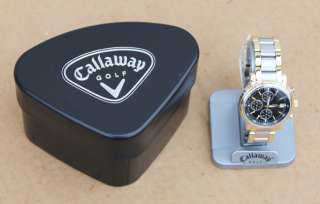 Callaway Fossil Mens Gold and Silver Chronograph Wrist Watch Brand New 