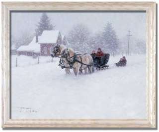 Time For A Sleigh Ride Snow Horse Robert Duncan Framed  