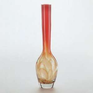  Waterford Crystal Evolution Red & Amber Stem Vase 24 