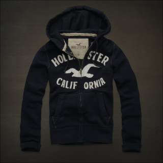   Hollister Men Sweatshirt Zip front Hoodie ~ SAN ONOFRE ~ New  