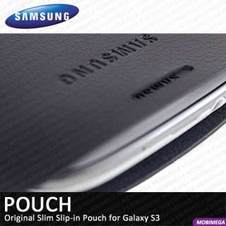 Genuine Samsung EFC 1G6LBEC Slip Leather Pouch Case Cover Galaxy S3 