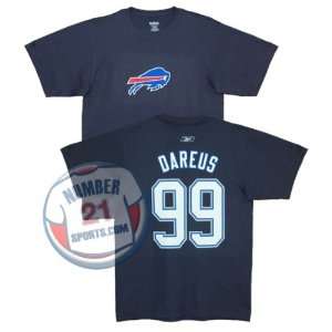  Buffalo Bills Marcell Dareus Navy Name and Number T Shirt 