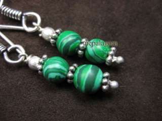 E2289 Belly dance Gypsy Boho Green Earrings Tibetan jewelry India Free 