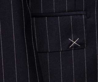 New Daniele $1295 Navy Chalkstripe 150s Wool Mens Designer Business 