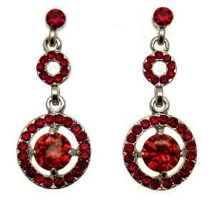  Acosta Jewellery   Burgundy & Siam Red Crystal   Round 