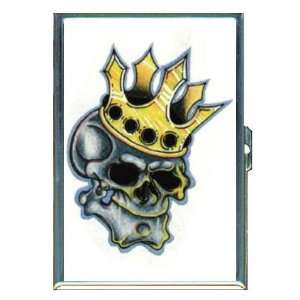 Skull Crown Evil Tattoo Art ID Holder, Cigarette Case or Wallet: MADE 