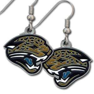  NFL Dangling Earrings   Jacksonville Jaguars Logo: Sports 