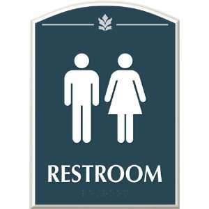   Male/Female Graphic and Braille Sign, 6.75 x 9.375