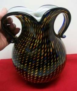 Murano Italian Art Glass Vase Multi Color Ann Primrose Cristalleria d 