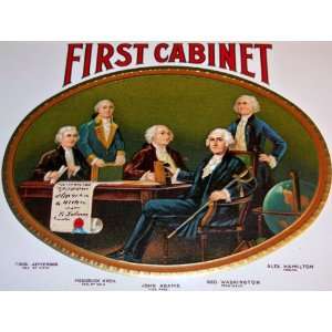  Patriotic First Cabinet Embossed Inner Cigar Label, 1920 