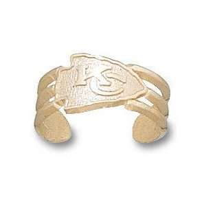  Kansas City Chiefs Solid 10K Gold Arrowhead Logo Toe Ring 