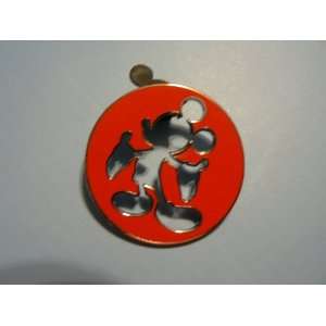   Pin MICKEY Silhouette CUT OUT Red Circle WDW LOOK 