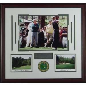 Tiger Woods, Jack Nicklaus, And Arnold Palmer   Unsigned & Framed 