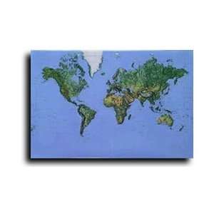  World Topographic Relief Map: Office Products