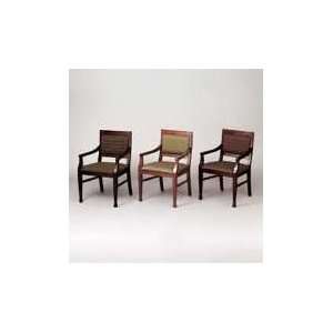  Arthur Guest Arm Chair, Cherry Finish, Burgundy Fabric 