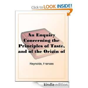   Origin of our Ideas of Beauty, etc. eBook Frances Reynolds Kindle