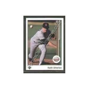 1989 Upper Deck Regular #599 Keith Atherton, Minnesota Twins Baseball 