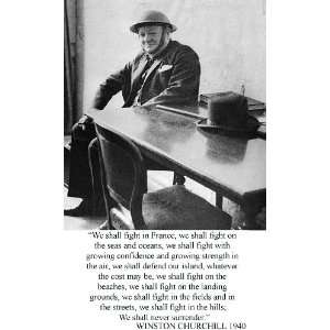 Winston Churchill 1940 Speech Quote We Shall Never Surrender 8 1 
