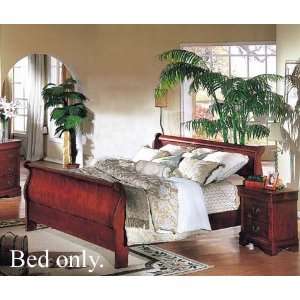  Full Size Bed Louis Phillipe Style Cherry Finish: Home 