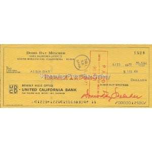  DORIS DAY HAND SIGNED CHECK 1971 AUTOGRAPHED Everything 