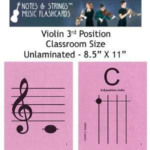  Notes & Strings Violin 3rd Position 8.5X11 Classroom 