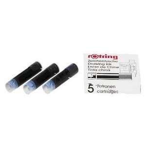  Rotring   Rotring Drawing Ink Black   5 Cartridges 