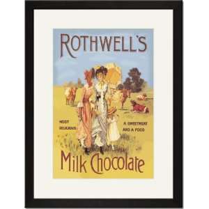   Framed/Matted Print 17x23, Rothwells Milk Chocolate