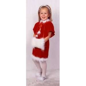  CHILD Dress Up Quality Caroler Costume Dress with Muff 