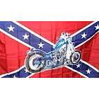 Harley biker Confederate Rebel 3x5 Flag