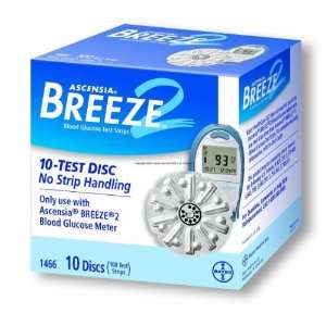 Bayer Ascensia Breeze2 Blood Glucose Test Discs   Box Of 100   Model 