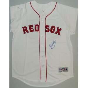  Autographed Wade Boggs Jersey   Red Sox White Majestic w 