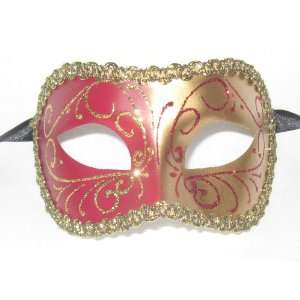  Red Glitter Colombina Lillo Venetian Masquerade Mask