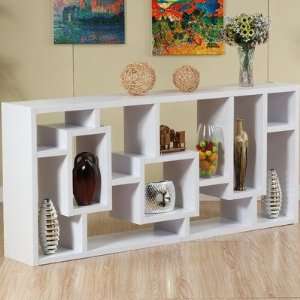 Hokku Designs EL 26001WH Bradshaw Unique Bookcase / Display Cabinet in 