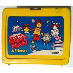  Vintage ROBOT MAN & FRIENDS Lunchbox & Thermos (1984 