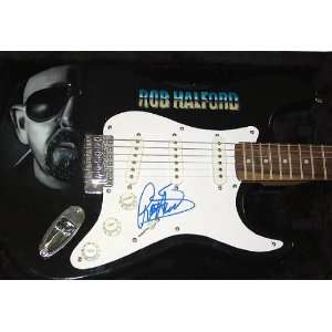 ROB HALFORD Autographed Custom Airbrushed Guitar