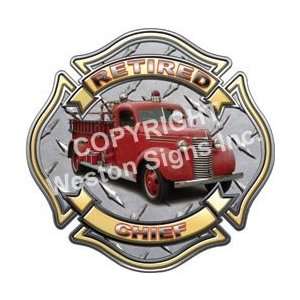   Retired Fire Chief Firefighter Decal   16 h   RELFECTIVE Everything