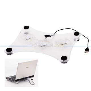 New USB 3 Fan Blue LED Light Laptop Notebook Cooling Cooler Pad Stand 
