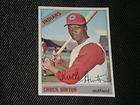 CHUCK HINTON 1966 TOPPS SIGNED AUTO CARD #391 INDIANS
