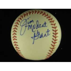  Autographed Jim Rice Baseball   Mudcat Grant PSA COA 