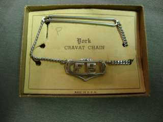 York Cravat Chain in Original Box Tie Clasp  